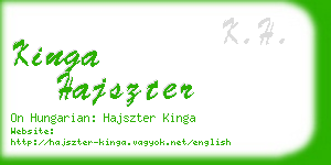 kinga hajszter business card